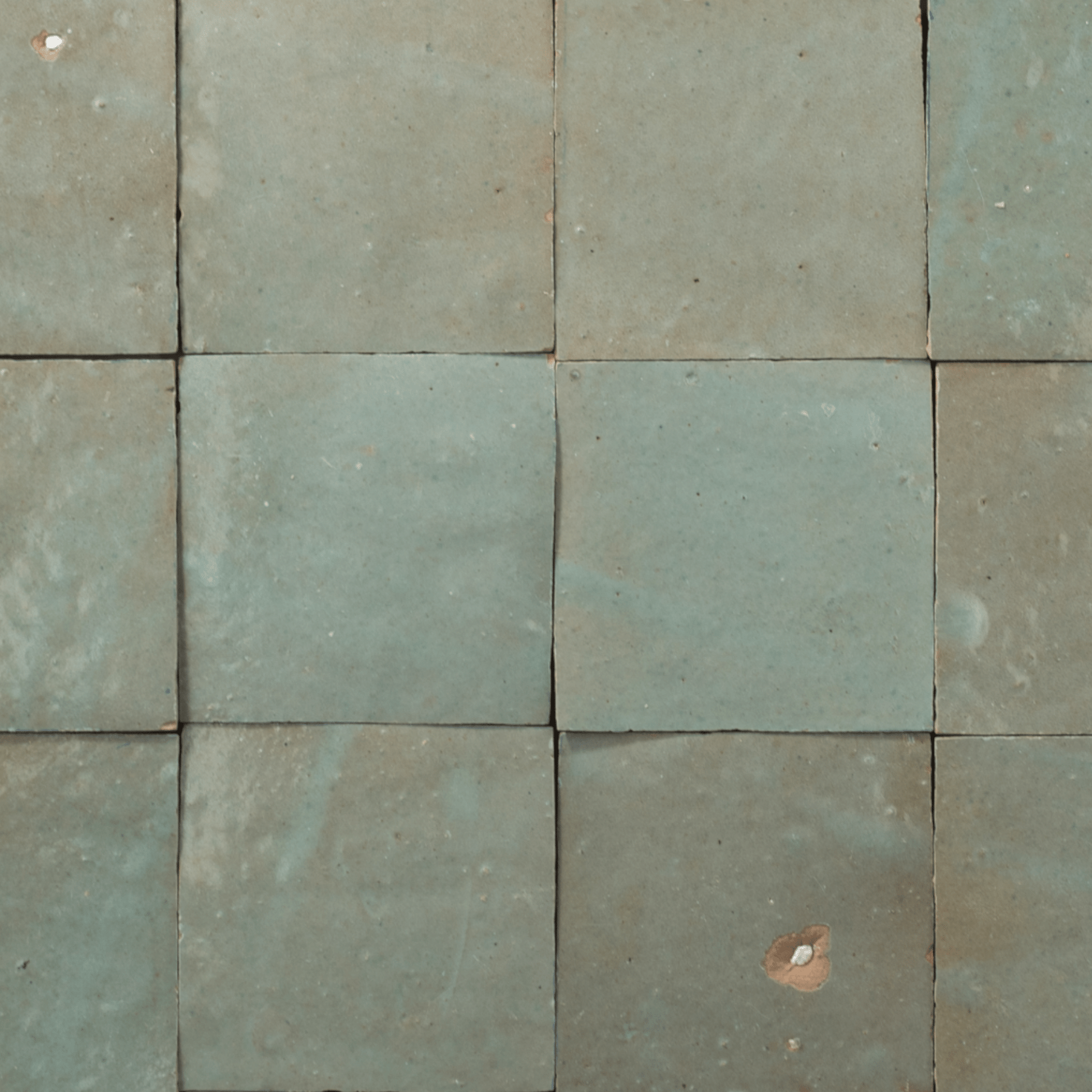 Handmade Moroccan Zellige 4x4 Pale Cucumber Terracotta Tile - Cemento Collection