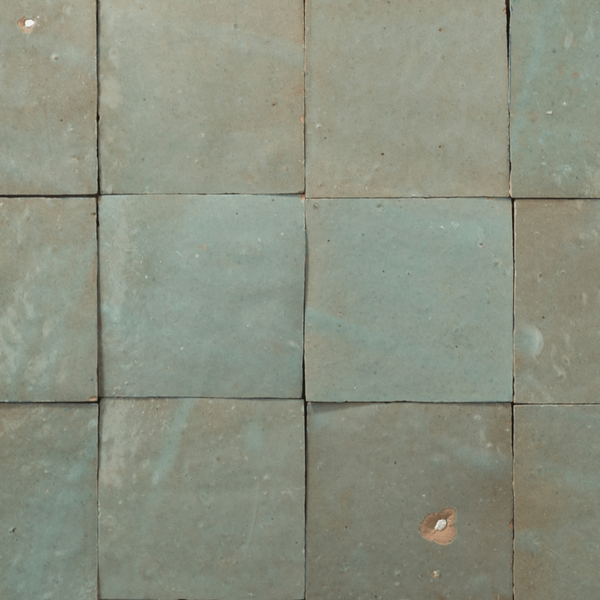 Handmade Moroccan Zellige 4x4 Pale Cucumber Terracotta Tile - Cemento Collection