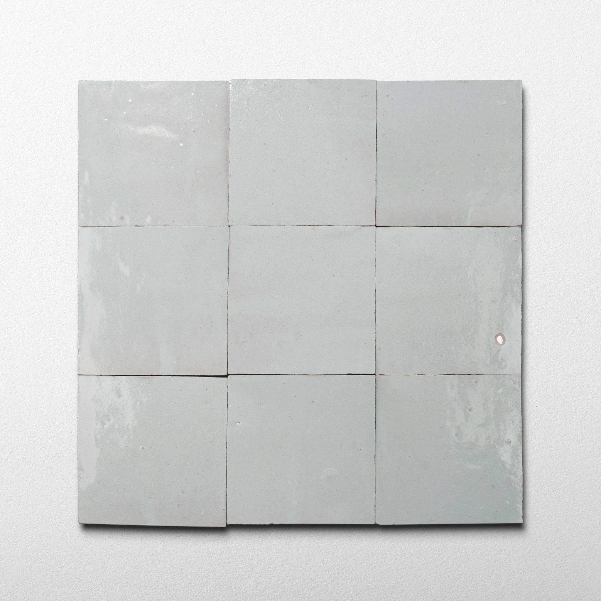 Handmade Moroccan Zellige 4x4 Pastel Blue Terracotta Tile