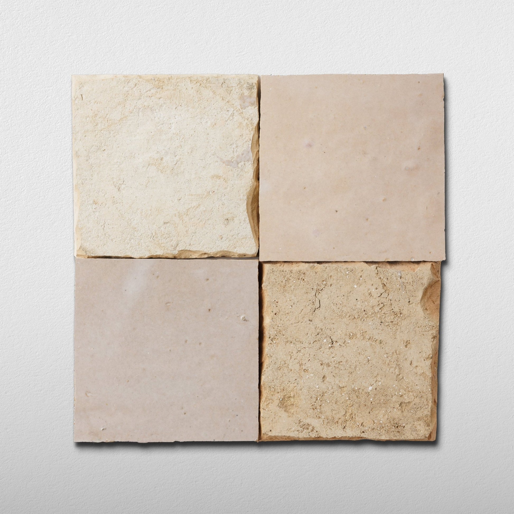 square Handmade Moroccan Zellige Powder Pink Terracotta Tile