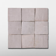 Handmade Moroccan Zellige 4x4 Powder Pink Terracotta Tile