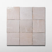 Handmade Moroccan Zellige 4x4 Powder Pink Terracotta Tile - Cemento Collection
