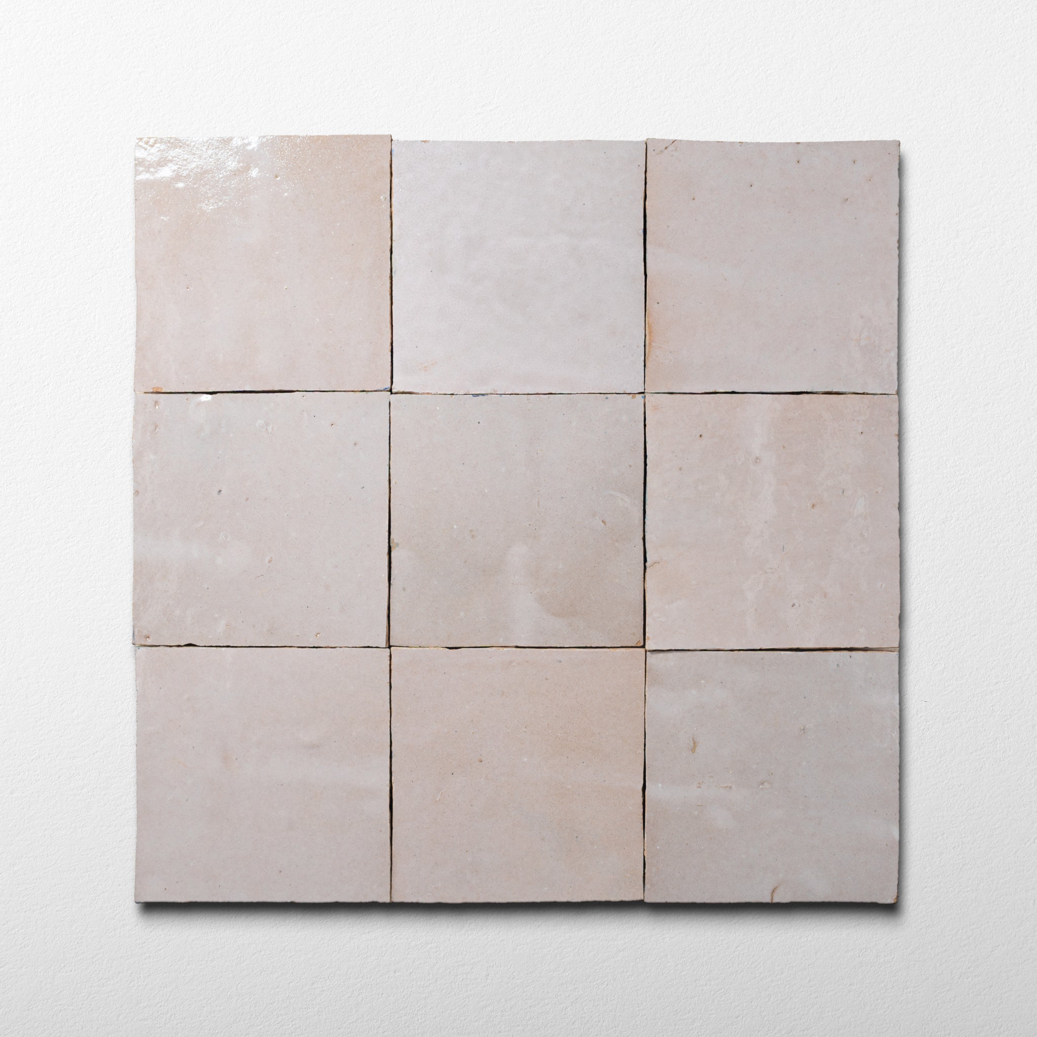 Handmade Moroccan Zellige 4x4 Powder Pink Terracotta Tile - Cemento Collection