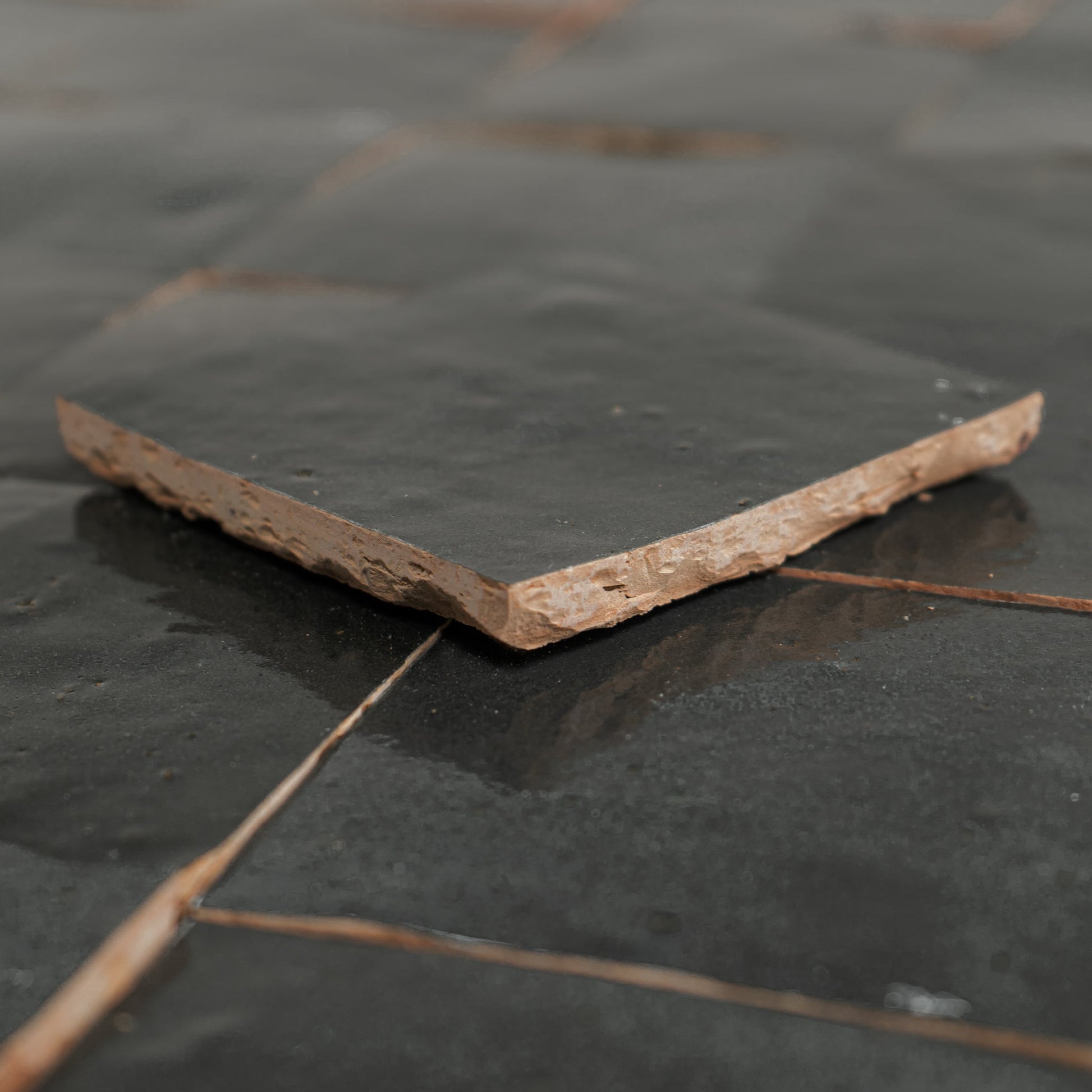Handmade Moroccan Zellige 4x4 Rusted Anchor Terracotta Tile - Cemento Collection