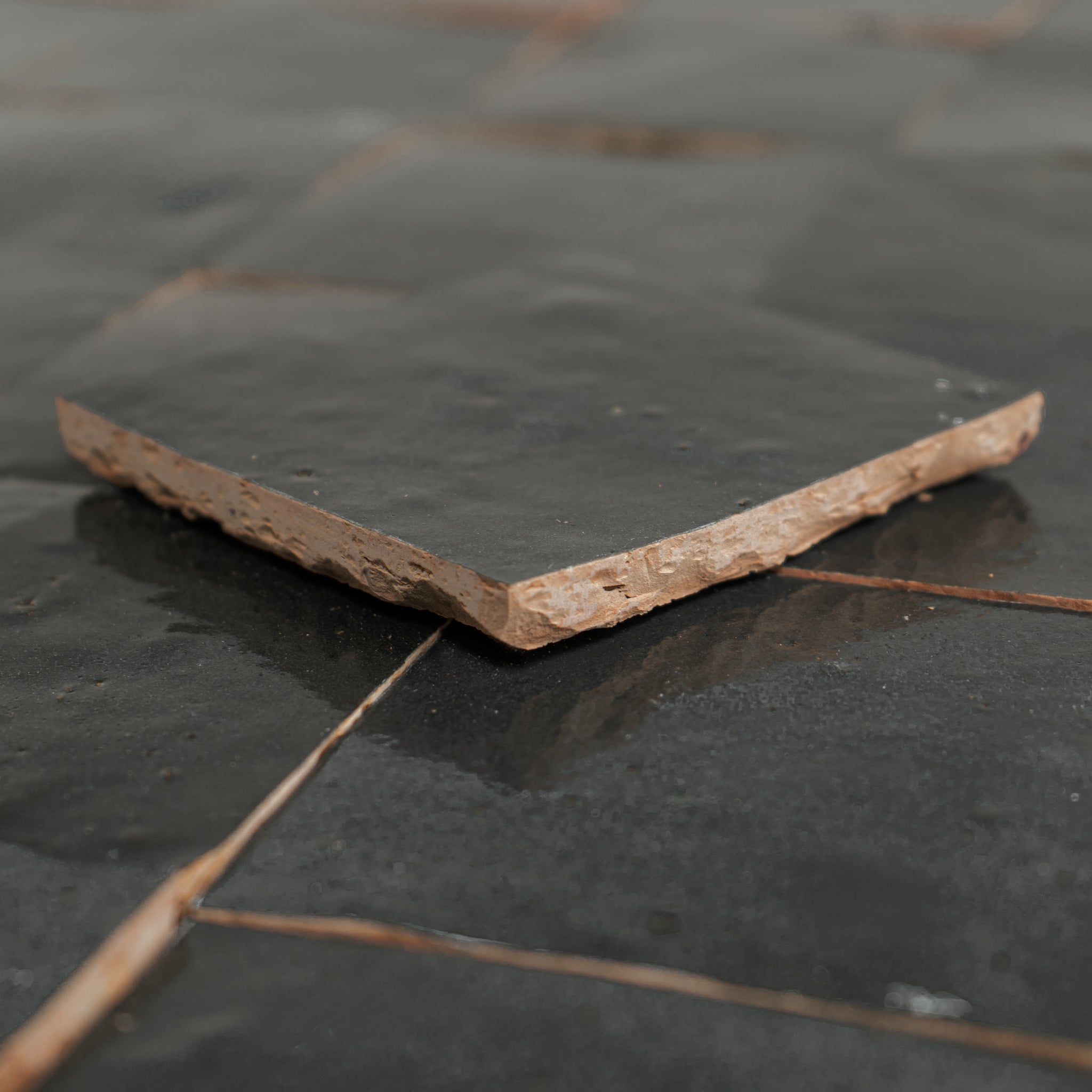 Handmade Moroccan Zellige 4x4 Rusted Anchor Terracotta Tile - Cemento Collection