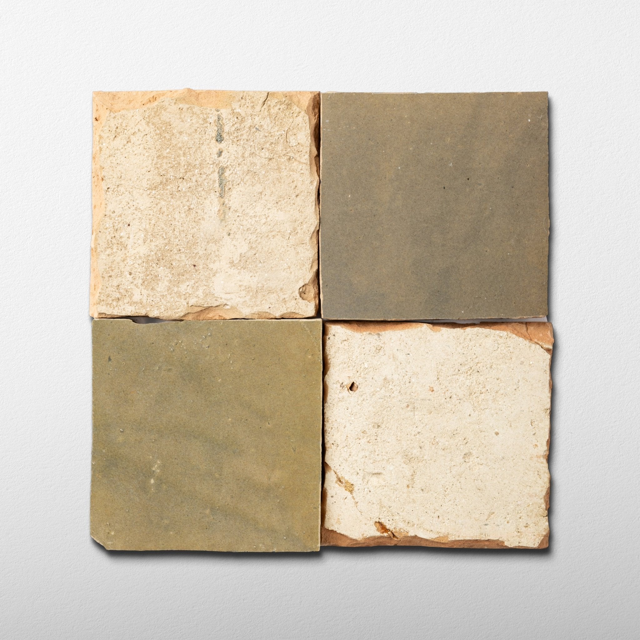 Handmade Moroccan Zellige 4x4 Rusty Pan Terracotta Tile - Cemento Collection