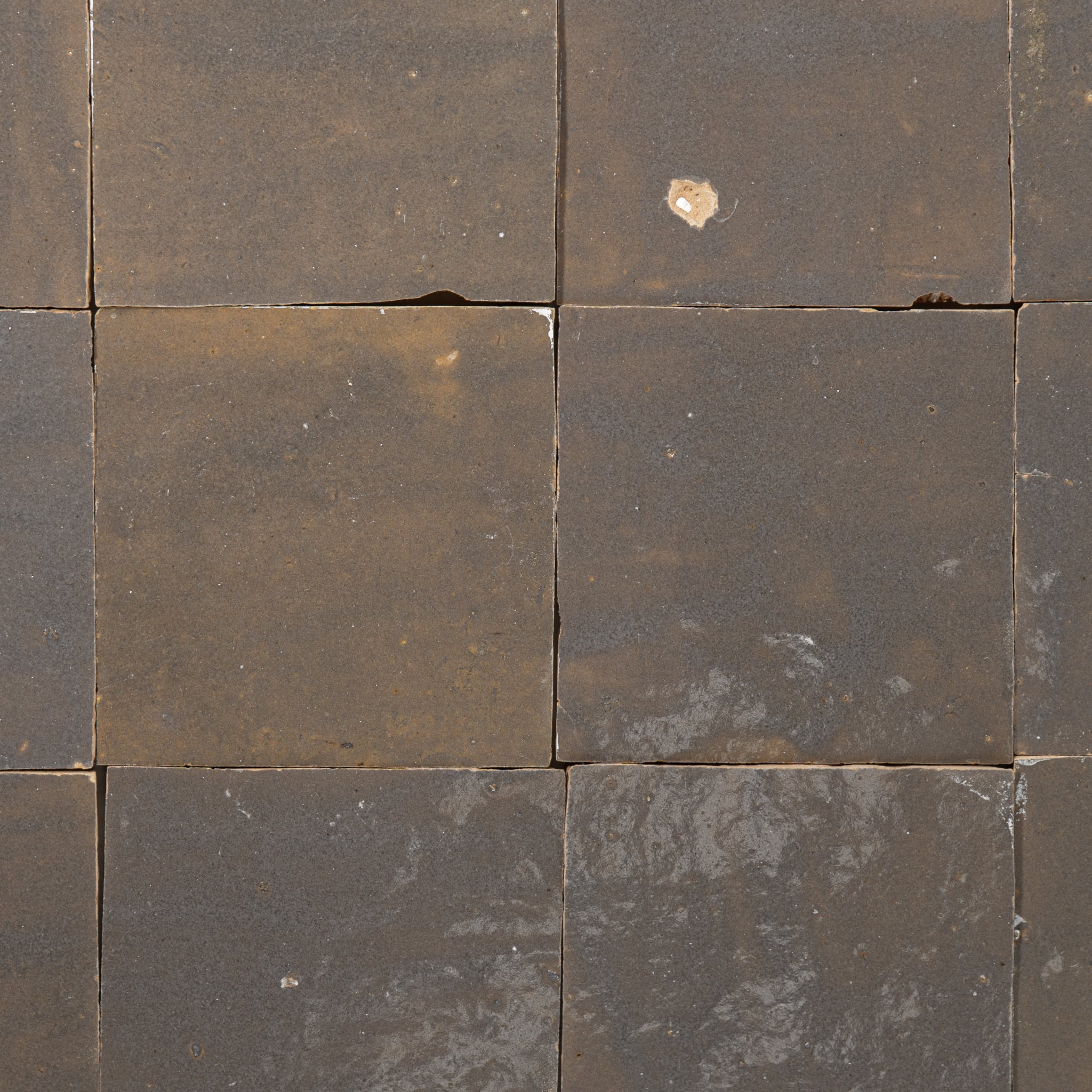 Handmade Moroccan Zellige 4x4 Rusty Pan Terracotta Tile | Cemento