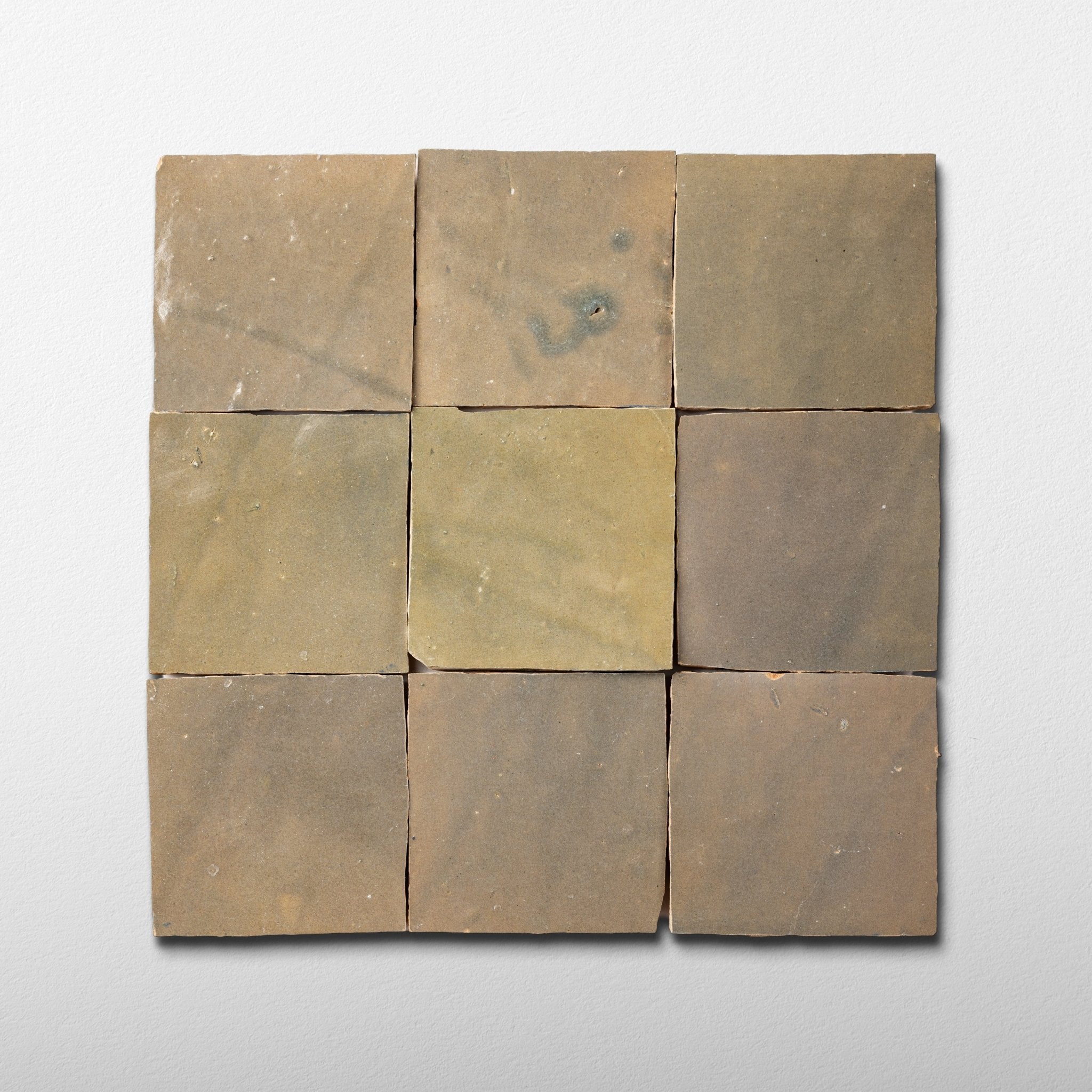 Handmade Moroccan Zellige 4x4 Rusty Pan Terracotta Tile - Cemento Collection