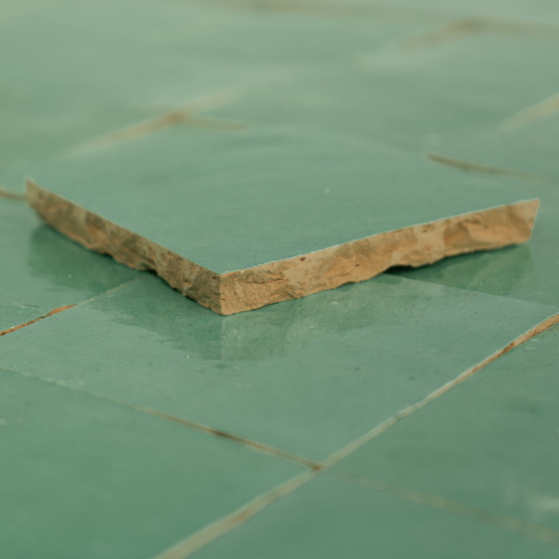 Handmade Moroccan Zellige 4x4 Santorini Green Terracotta Tile - Cemento Collection