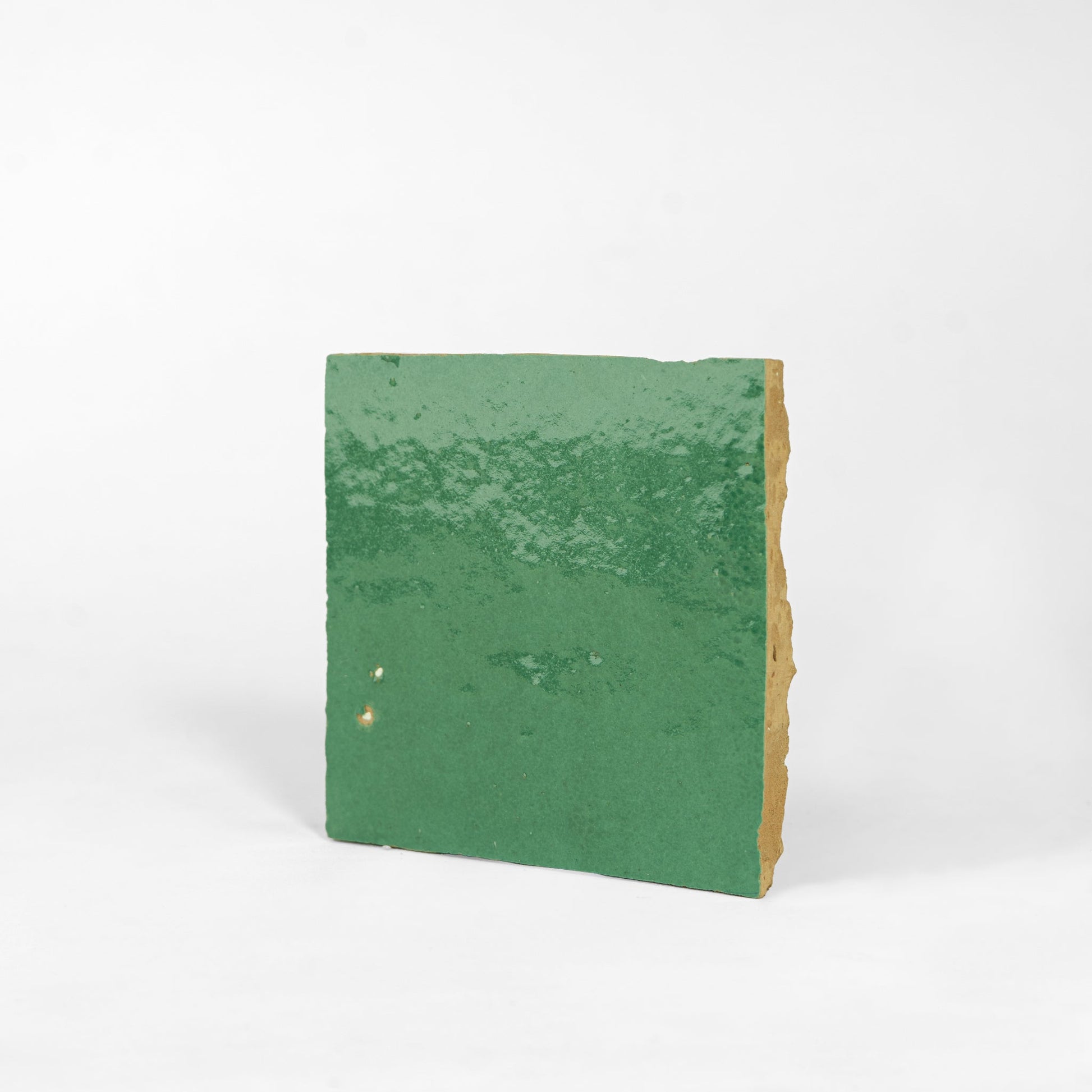 Handmade Moroccan Zellige 4x4 Santorini Green Terracotta Tile - Cemento Collection