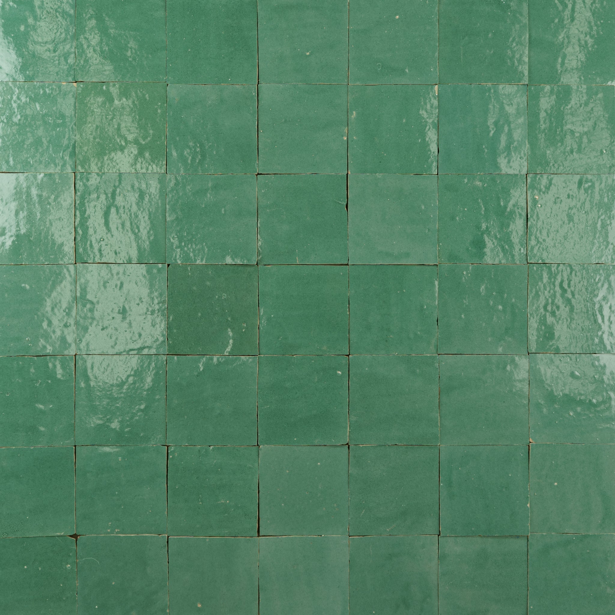 Handmade Moroccan Zellige 4x4 Santorini Green Terracotta Tile - Cemento Collection