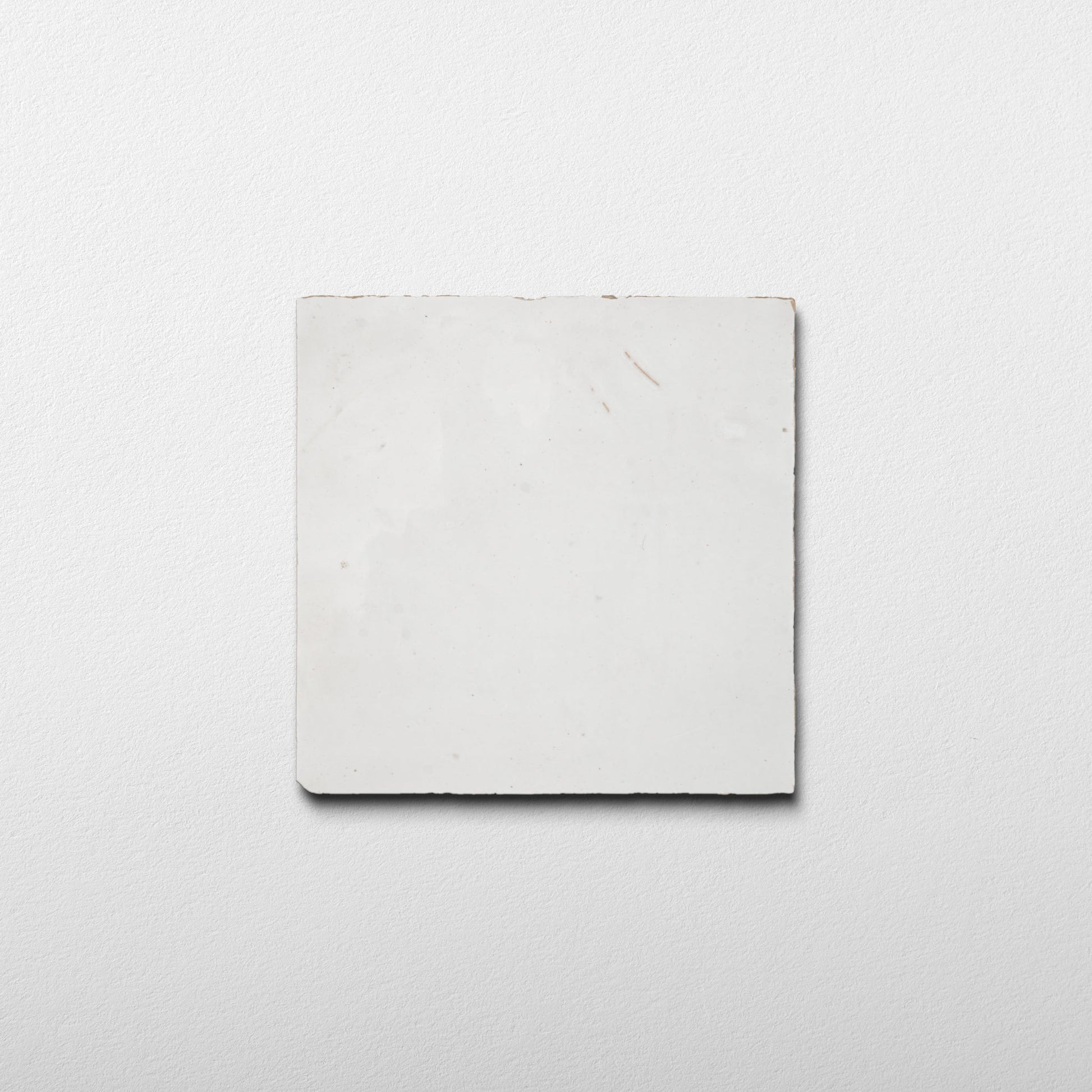 Handmade Moroccan Zellige 4x4 Snow White Terracotta Tile - Cemento Collection