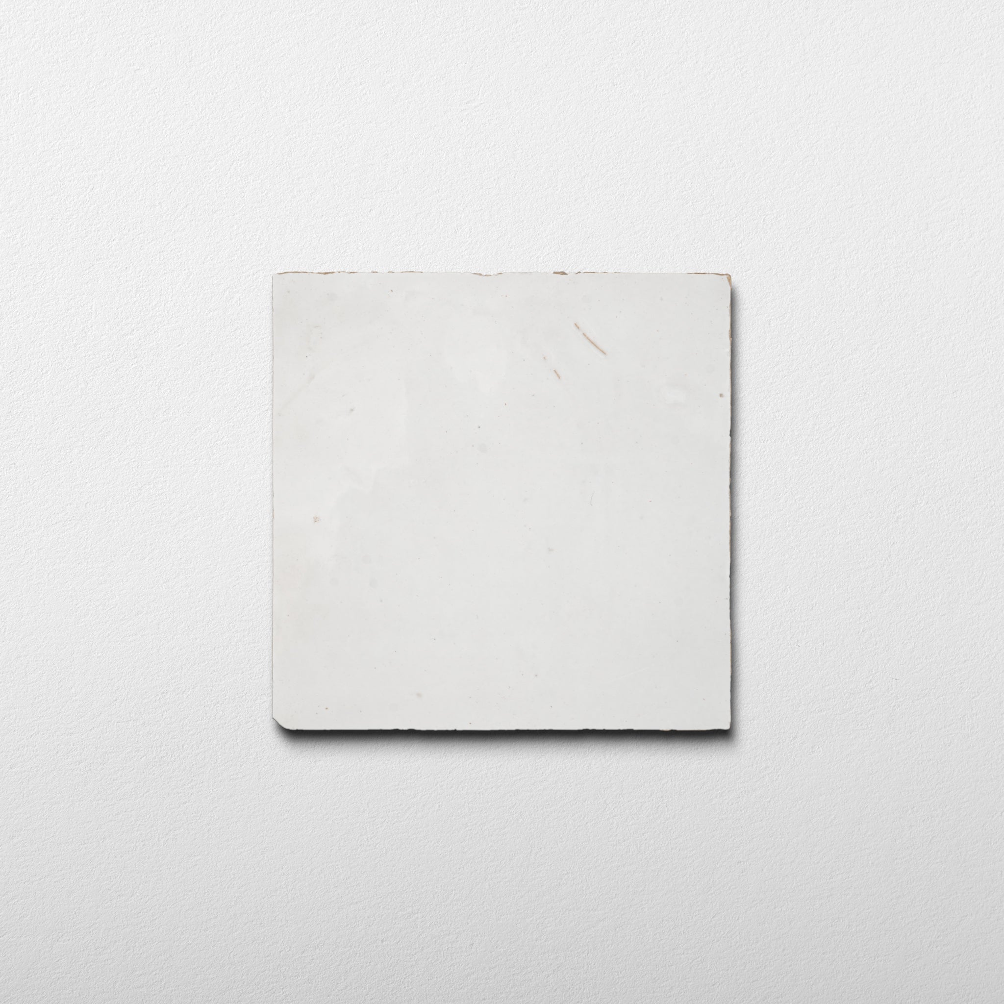 Handmade Moroccan Zellige 4x4 Snow White Terracotta Tile - Cemento Collection