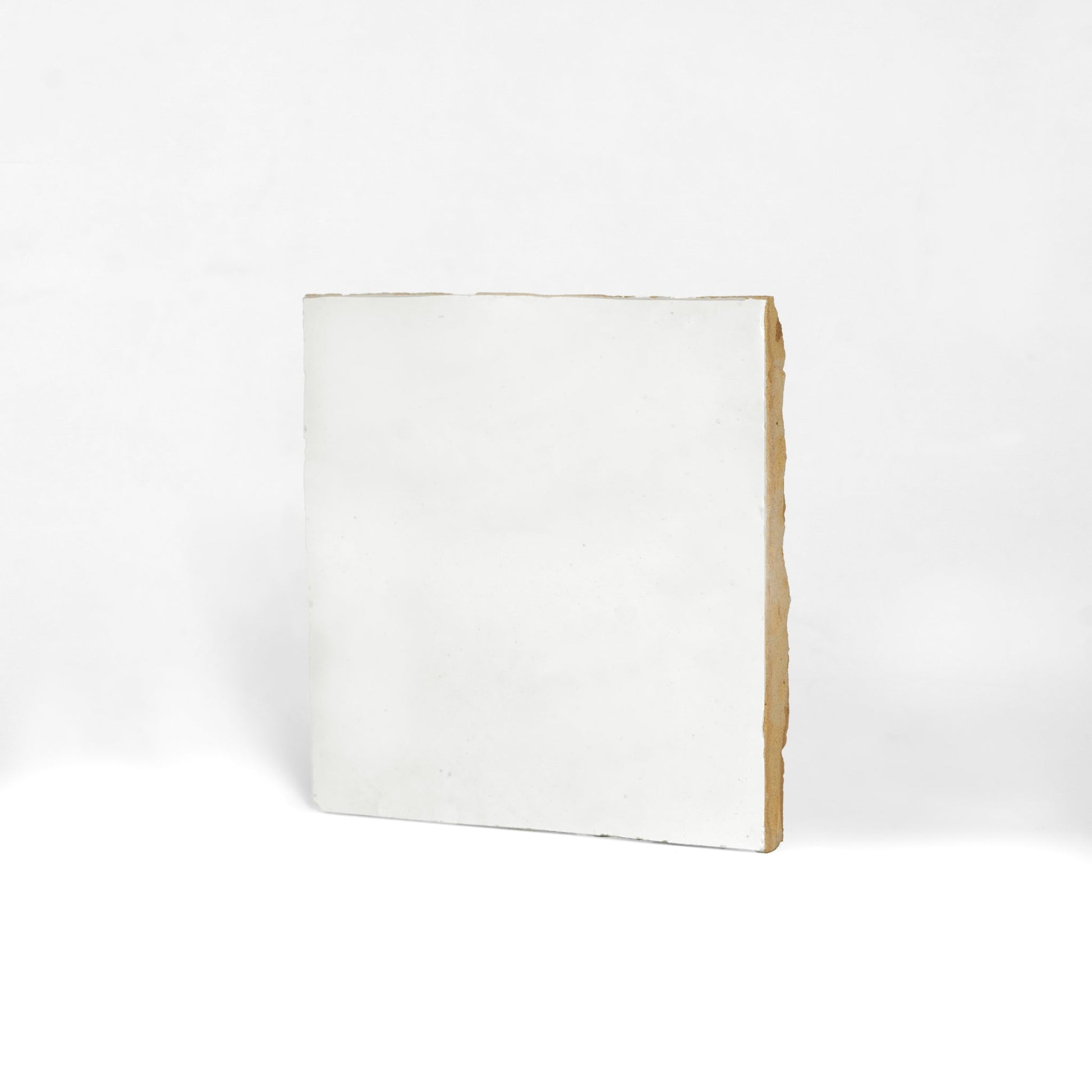 Handmade Moroccan Zellige 4x4 Snow White Terracotta Tile - Cemento Collection