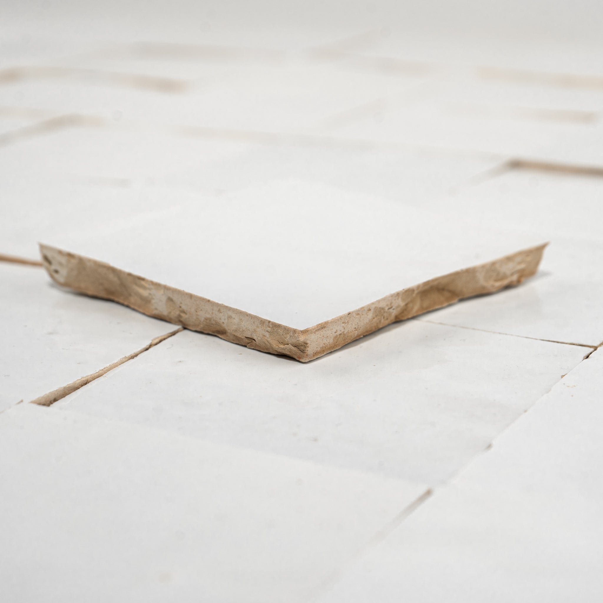 Handmade Moroccan Zellige 4x4 Snow White Terracotta Tile | Cemento