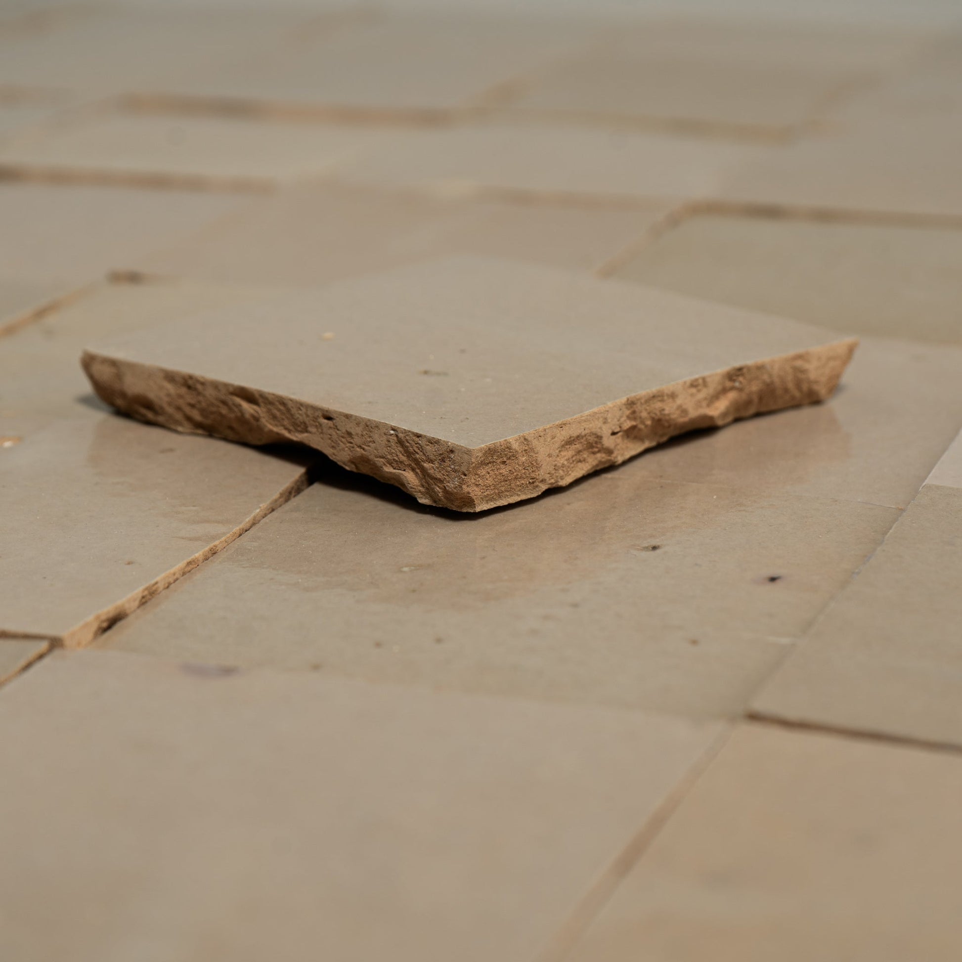 Handmade Moroccan Zellige 4x4 Tan Terracotta Tile - Cemento Collection