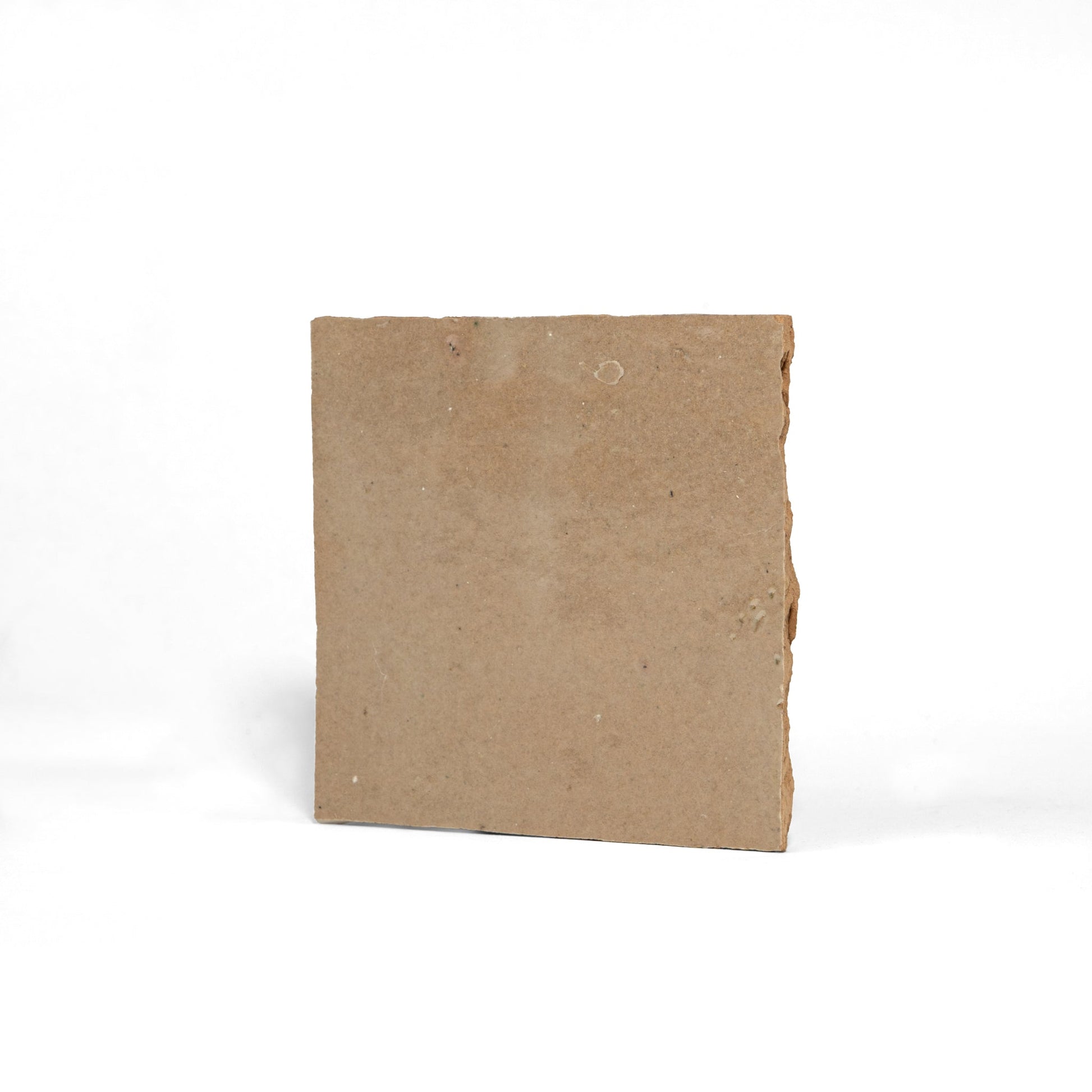 Handmade Moroccan Zellige 4x4 Tan Terracotta Tile - Cemento Collection