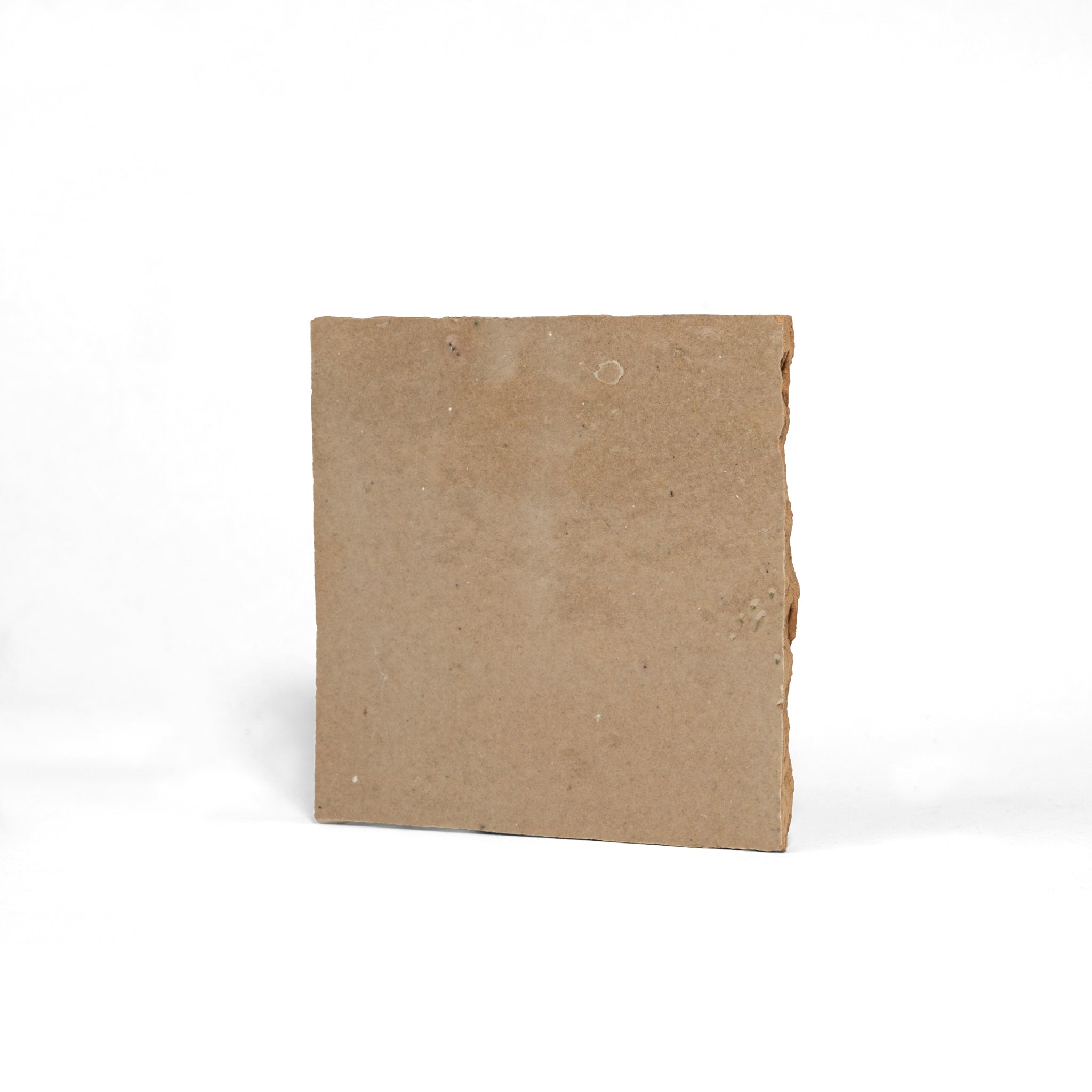 Handmade Moroccan Zellige 4x4 Tan Terracotta Tile - Cemento Collection