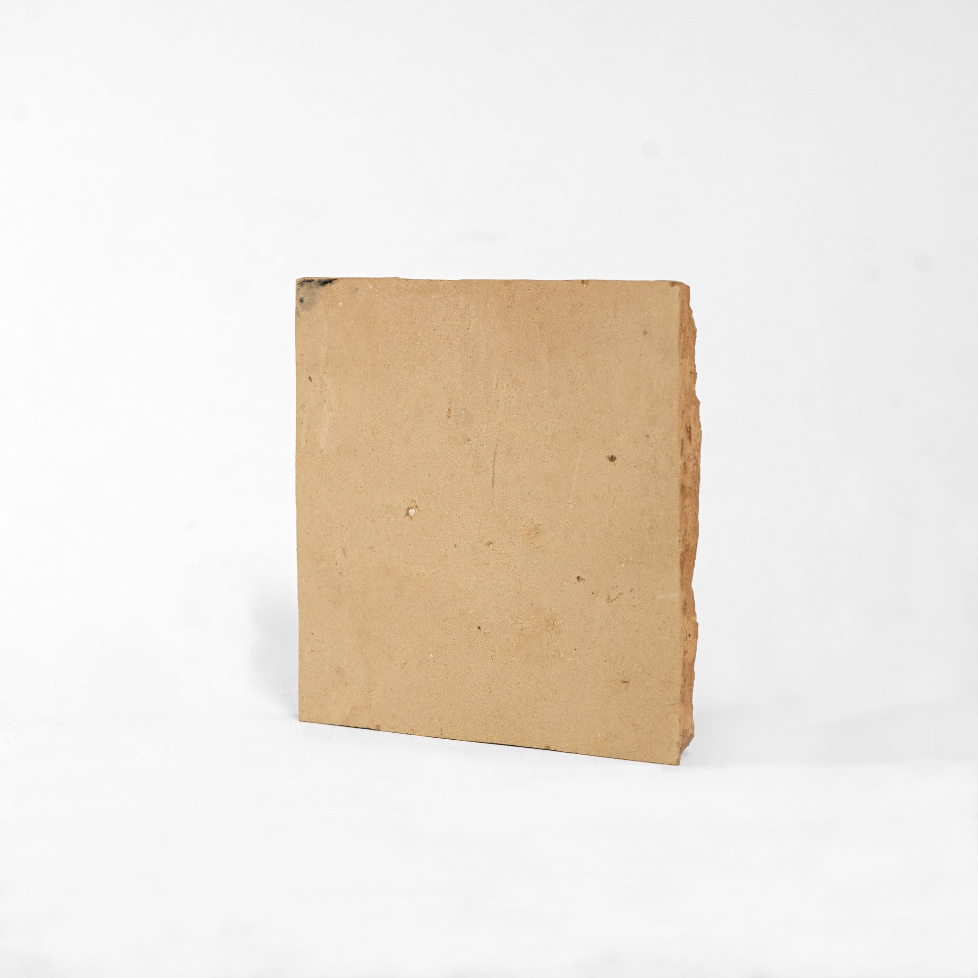 Handmade Moroccan Zellige 4x4 Unglazed Natural Terracotta Tile - Cemento Collection