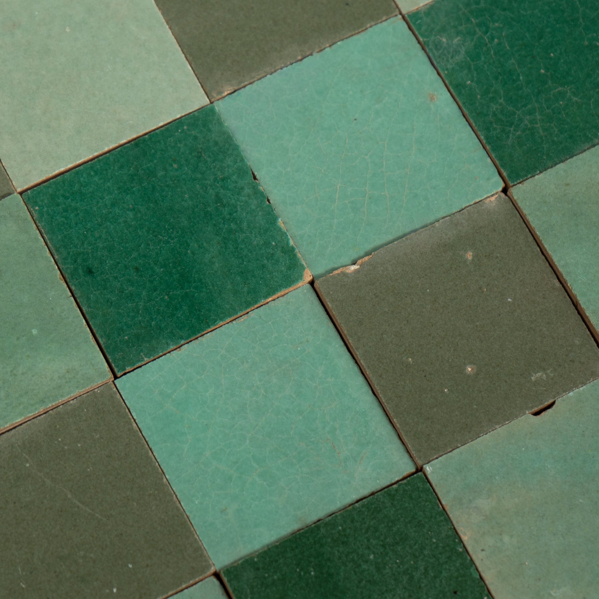 Handmade Moroccan Zellige Atlas Valley | 2x2 Plaid Mosaic Tile - Cemento Collection