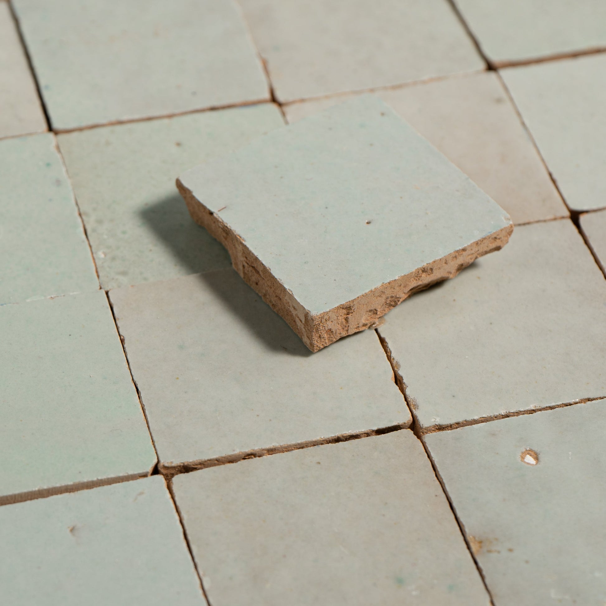 Handmade Moroccan Zellige Fern Green Terracotta | 2x2 Mosaic Tile - Cemento Collection