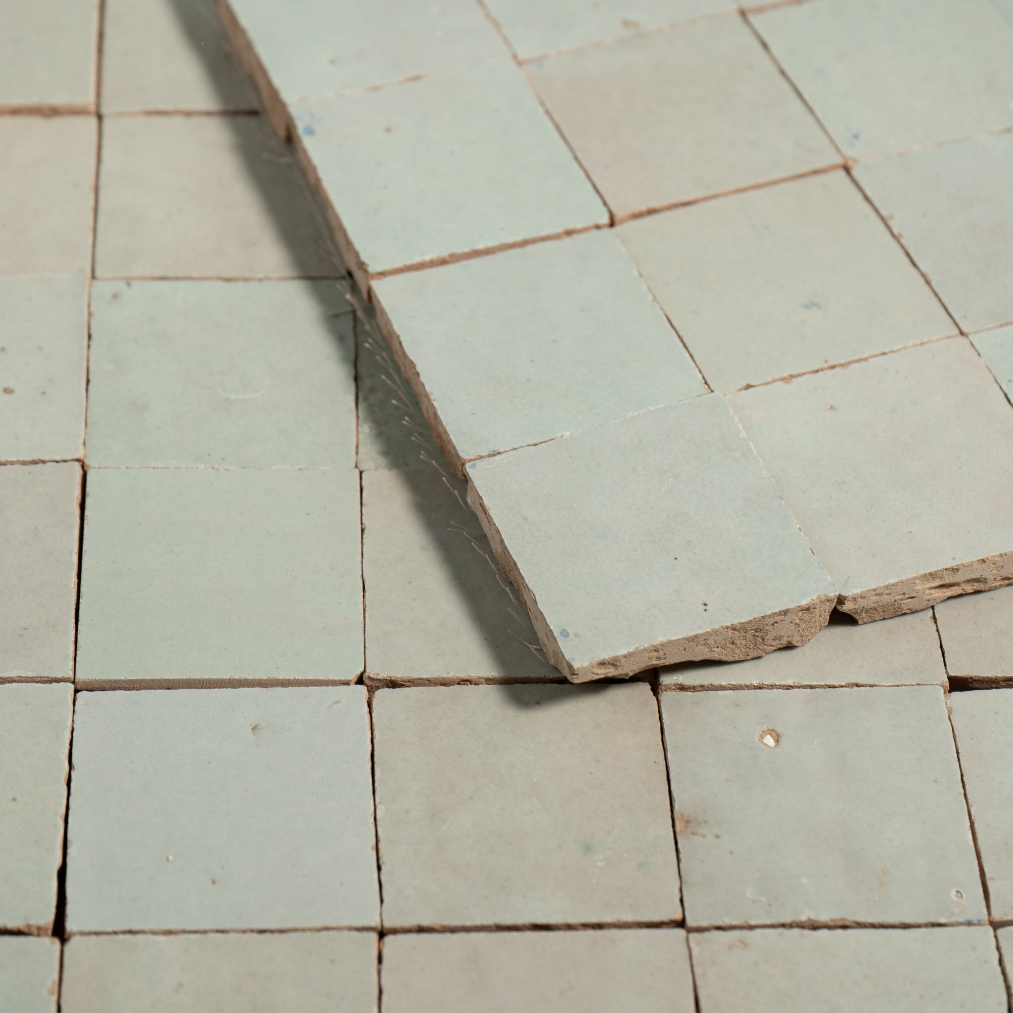 Handmade Moroccan Zellige Fern Green Terracotta | 2x2 Mosaic Tile - Cemento Collection