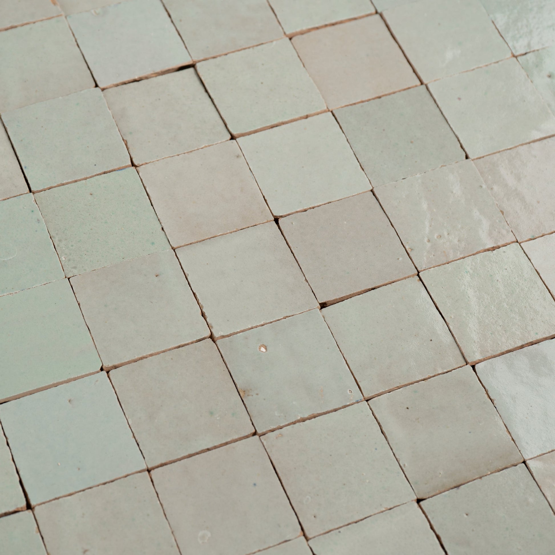 Handmade Moroccan Zellige Fern Green Terracotta | 2x2 Mosaic Tile - Cemento Collection