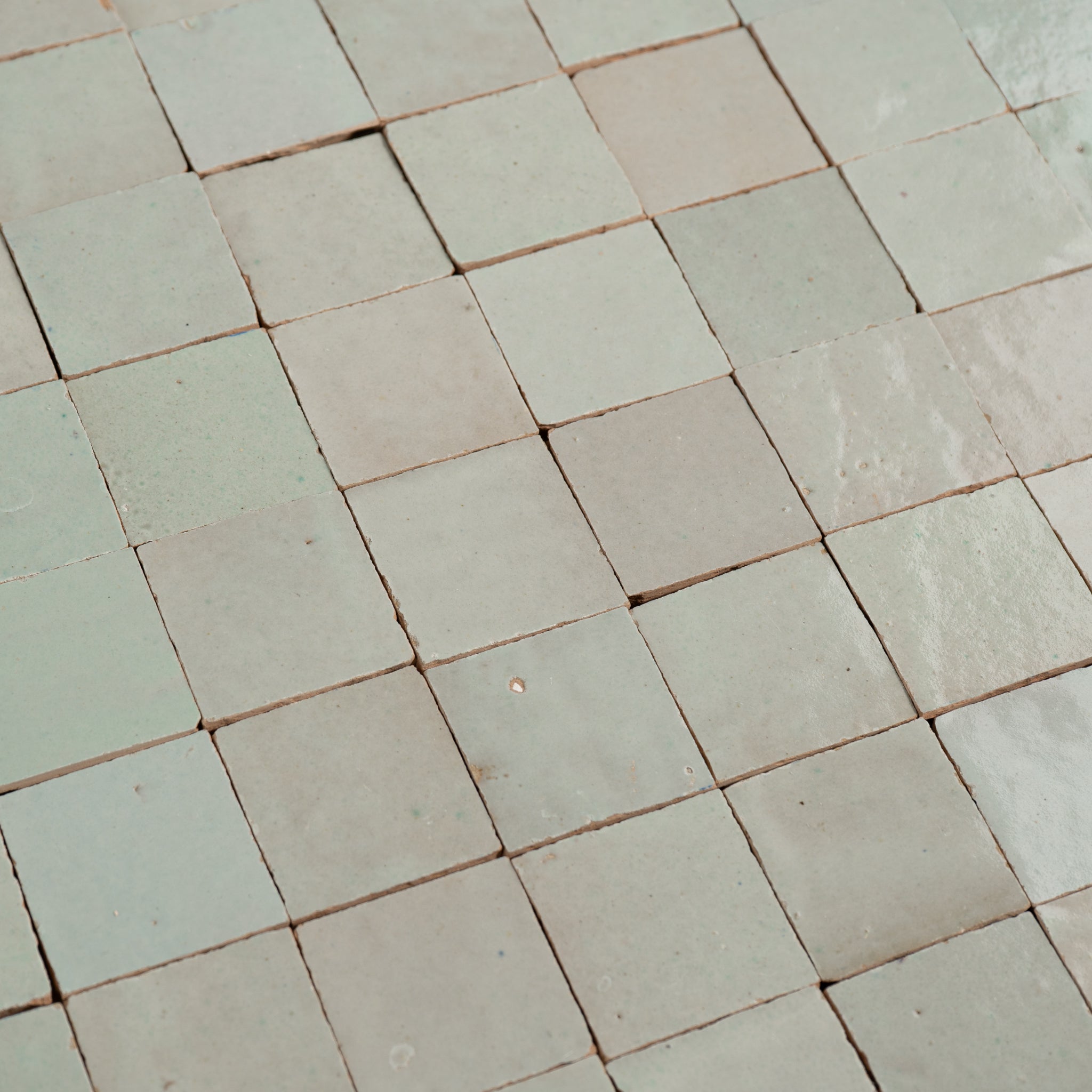 Handmade Moroccan Zellige Fern Green Terracotta | 2x2 Mosaic Tile - Cemento Collection