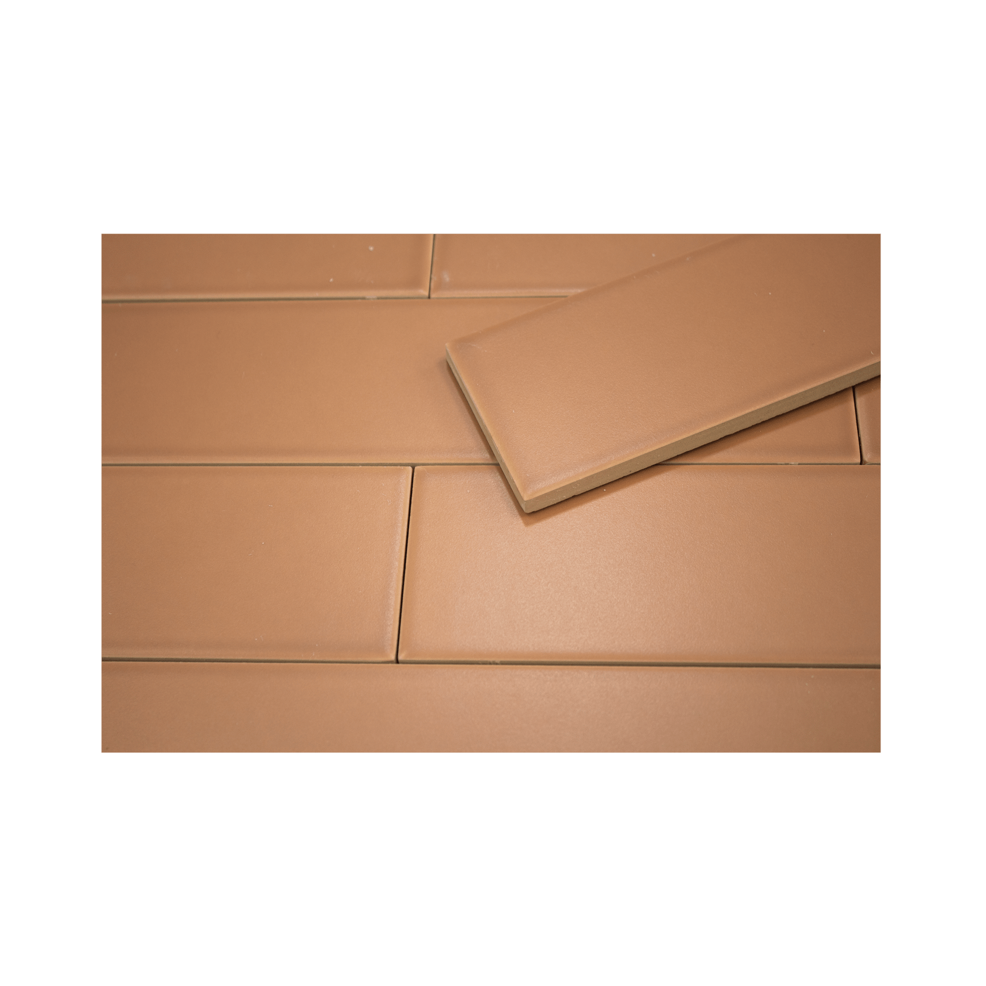 Hoop Straight 2.5x10 Clay Ceramic Tile - Cemento Collection