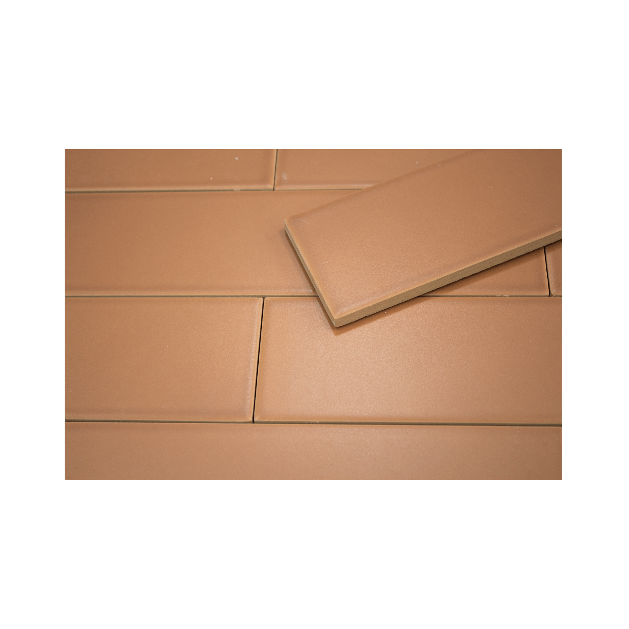 Hoop Straight 2.5x10 Clay Ceramic Tile - Cemento Collection