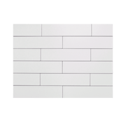Hoop Straight 2.5x10 Cloud Pearl Ceramic Tile - Cemento Collection