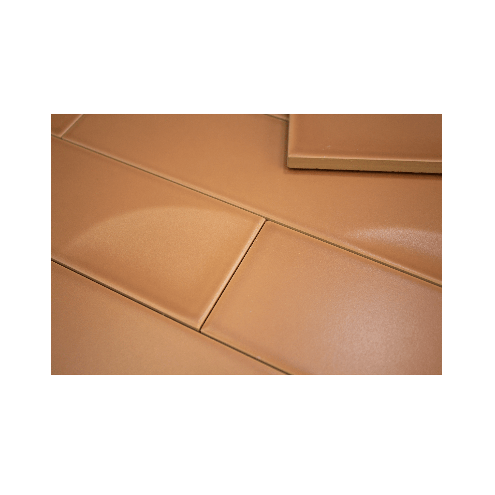 Hoop Wave 2.5x10 Clay Ceramic Tile - Cemento Collection