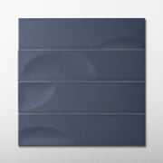 Hoop Wave 2.5x10 Deep Blue Ceramic Tile