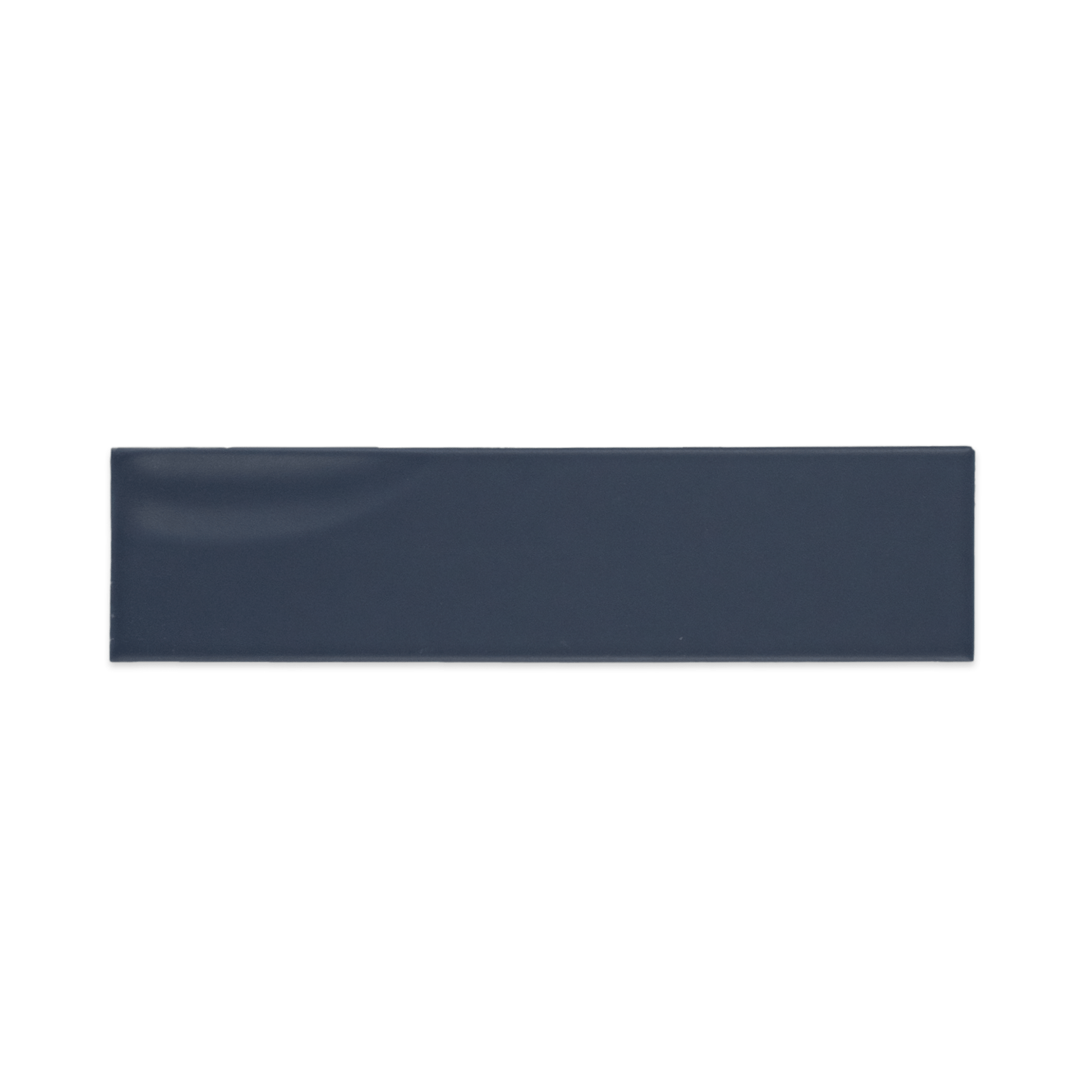 Hoop Wave 2.5x10 Deep Blue Ceramic Tile - Cemento Collection
