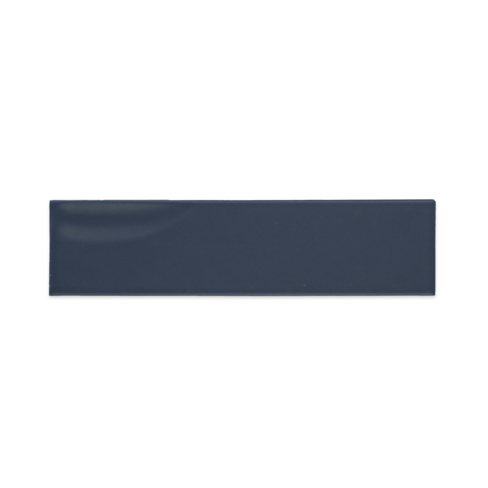 Hoop Wave 2.5x10 Deep Blue Ceramic Tile - Cemento Collection