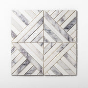 Horizon Dolomite and Lilac Marble Honed Mosaic Tile