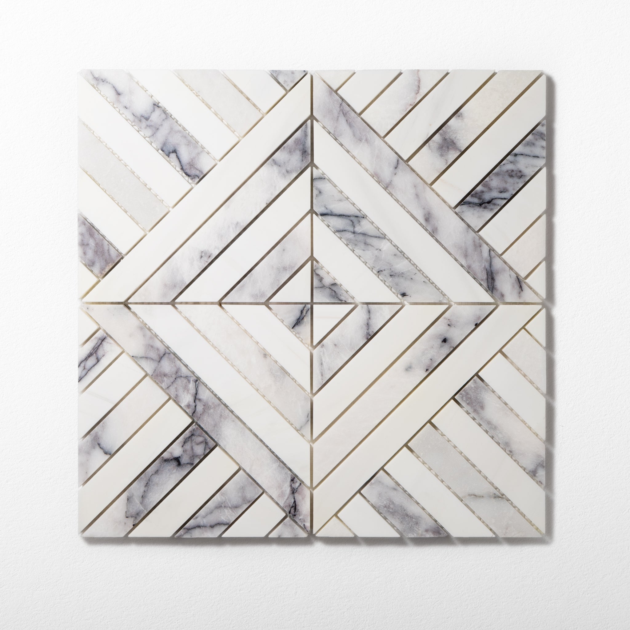 Horizon Dolomite and Lilac Marble Honed Mosaic Tile