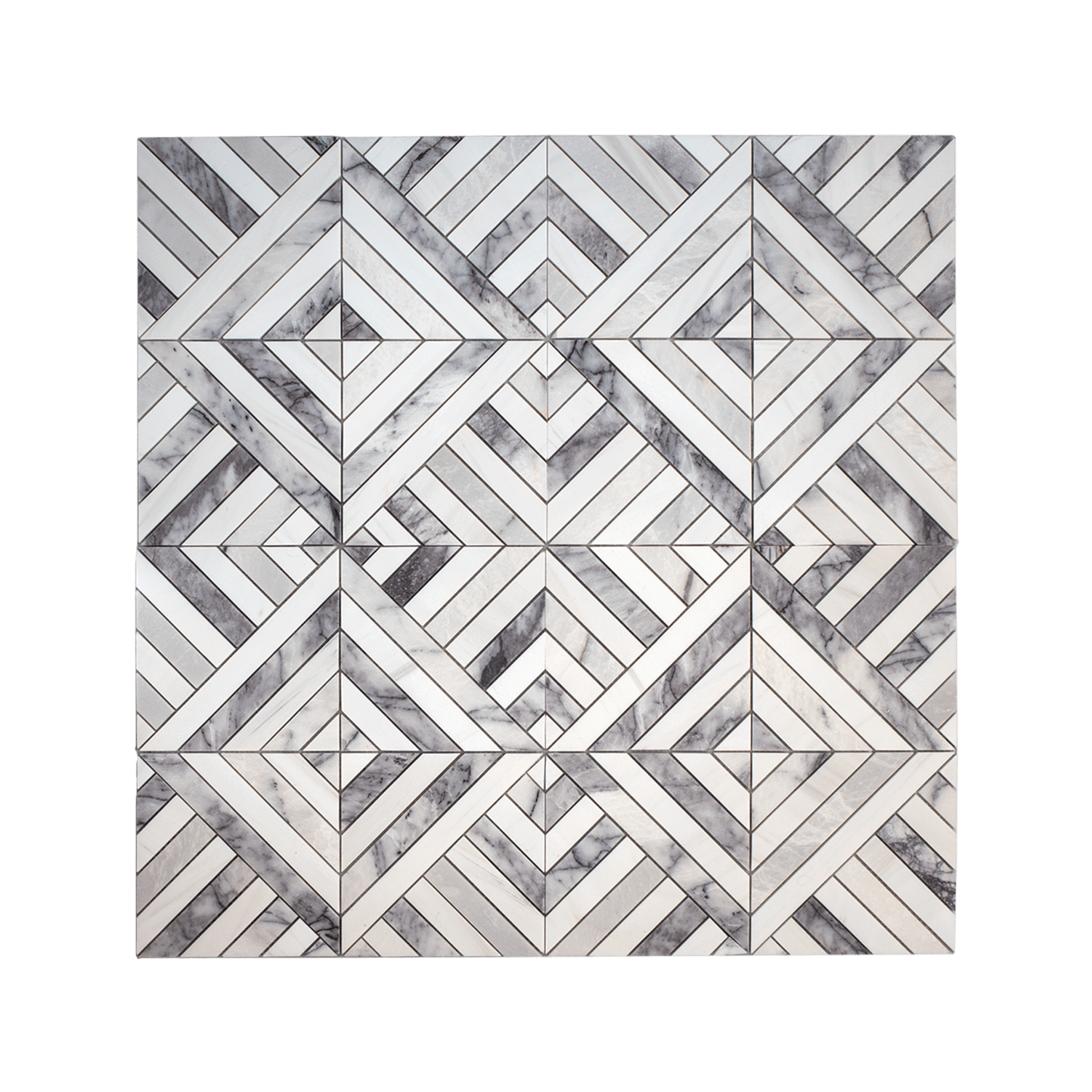 Horizon Dolomite and Lilac Marble Honed Mosaic Tile - Cemento Collection