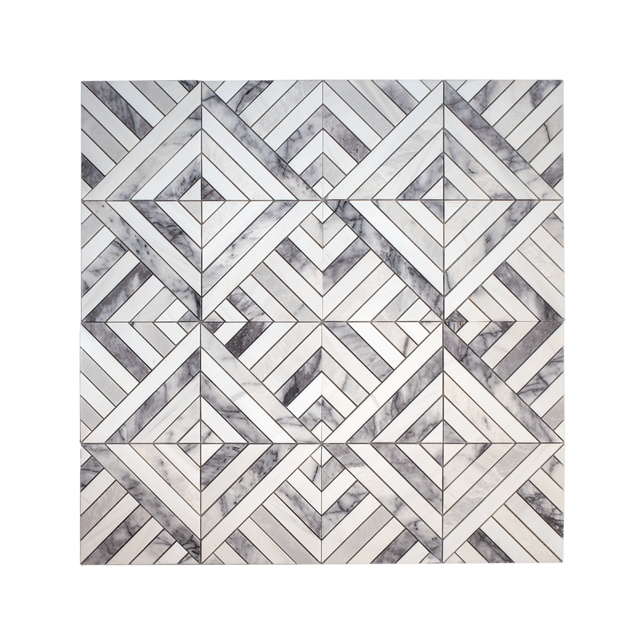 Horizon Dolomite and Lilac Marble Honed Mosaic Tile - Cemento Collection