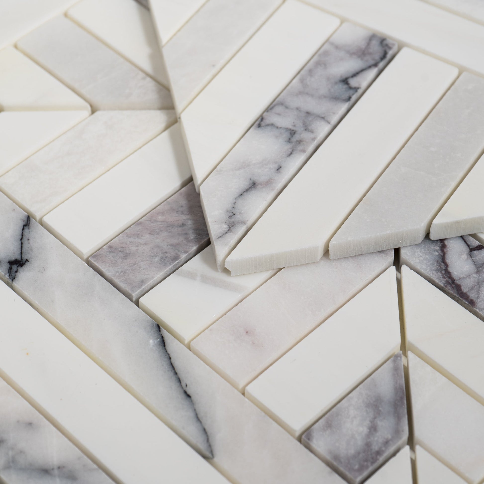 geometric Marble Honed Mosaic Tile