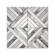 Horizon Dolomite and Lilac Marble Honed Mosaic Tile - Cemento Collection