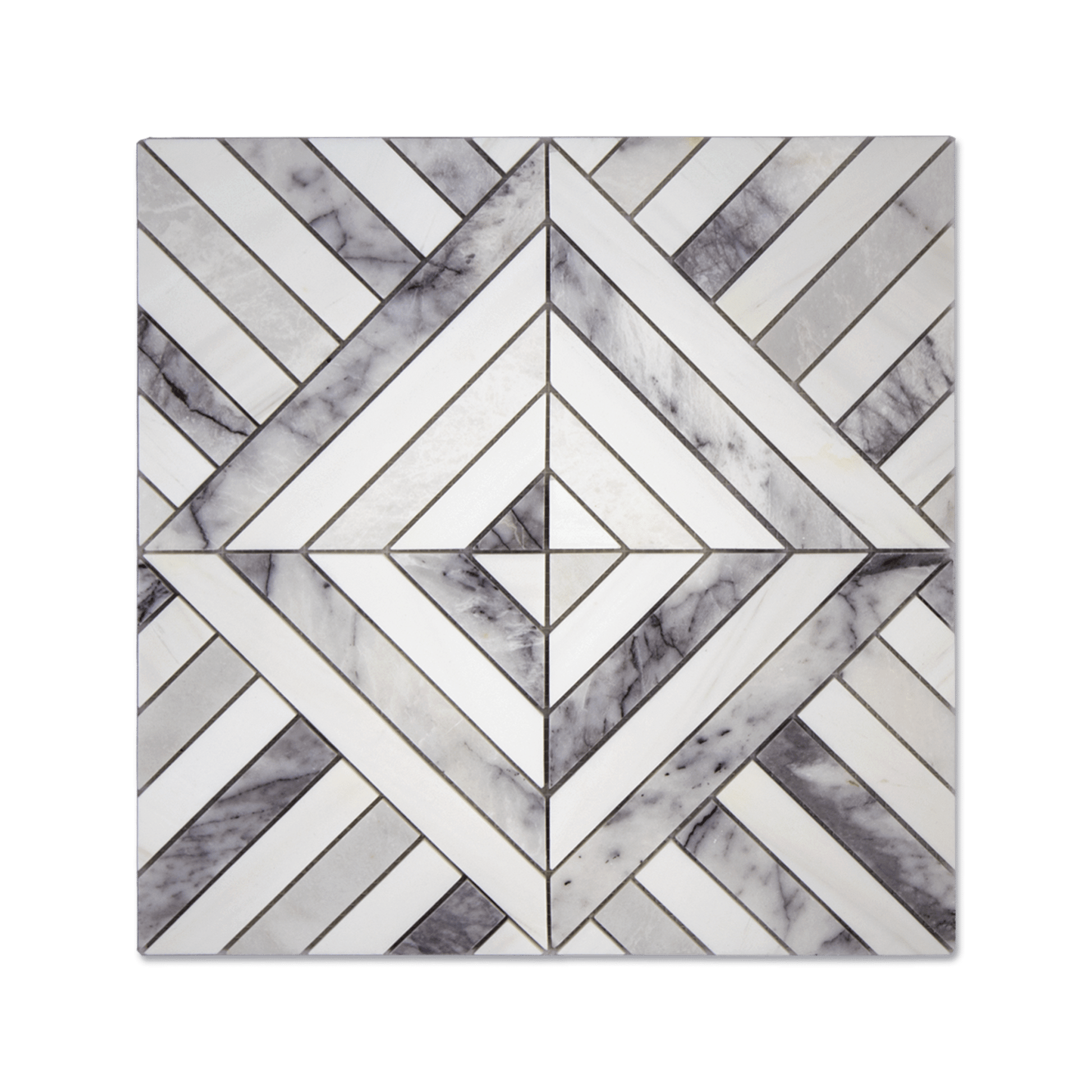 Horizon Dolomite and Lilac Marble Honed Mosaic Tile - Cemento Collection