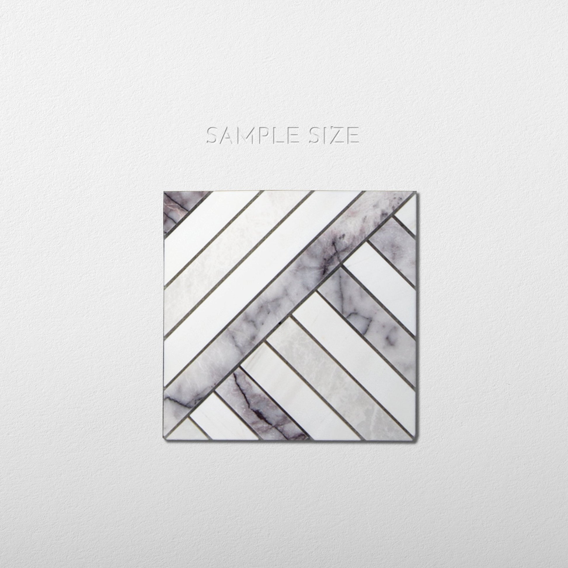 Horizon Dolomite and Lilac Marble Honed Mosaic Tile sample
