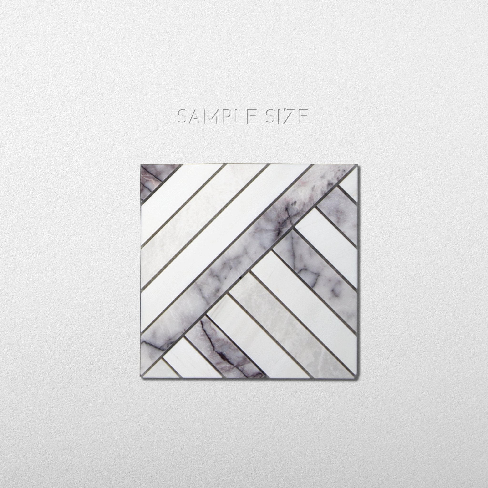 Horizon Dolomite and Lilac Marble Honed Mosaic Tile sample