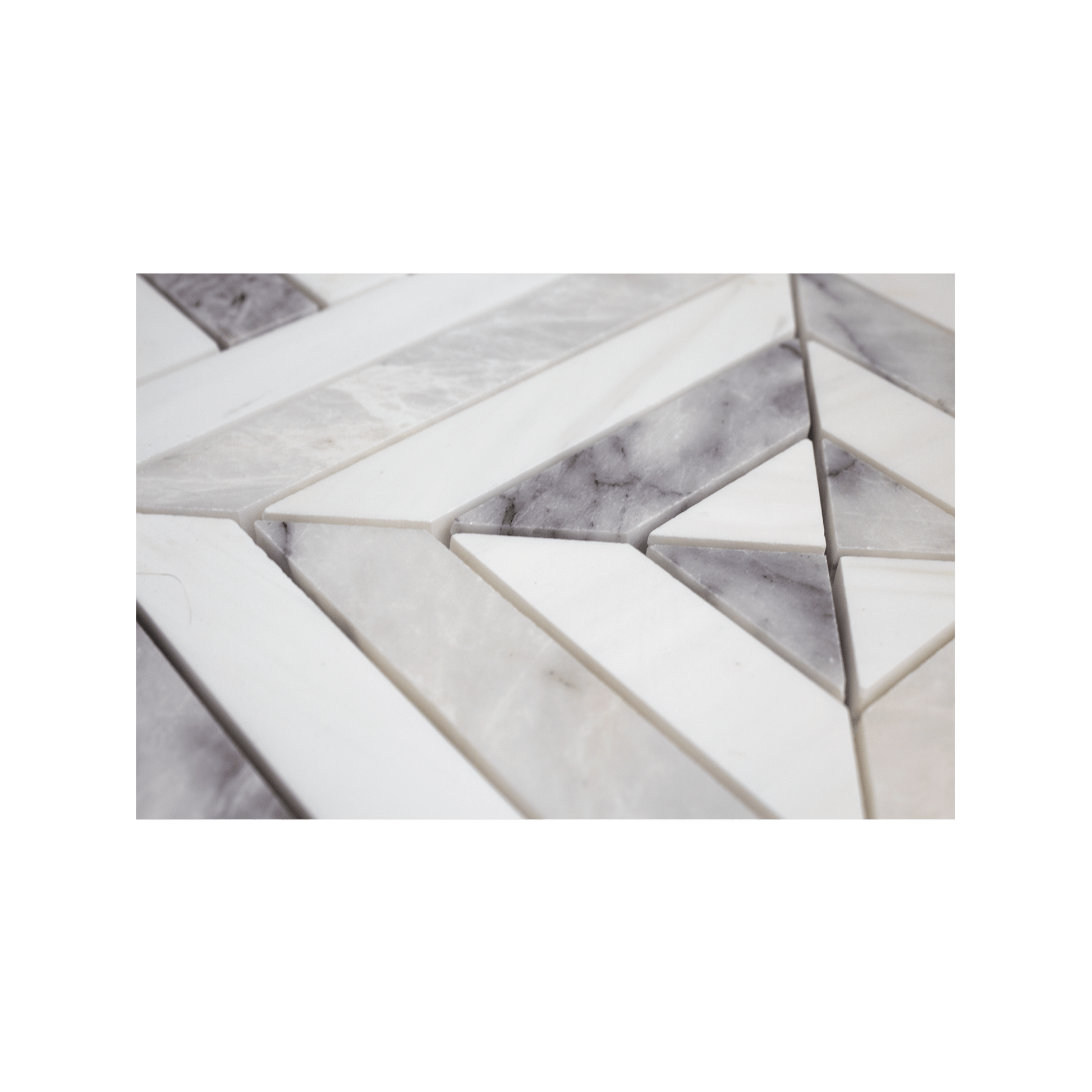 Horizon Dolomite and Lilac Marble Honed Mosaic Tile - Cemento Collection