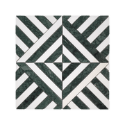 Horizon Verde Alpi and Dolomite Marble Honed Mosaic Tile - Cemento Collection