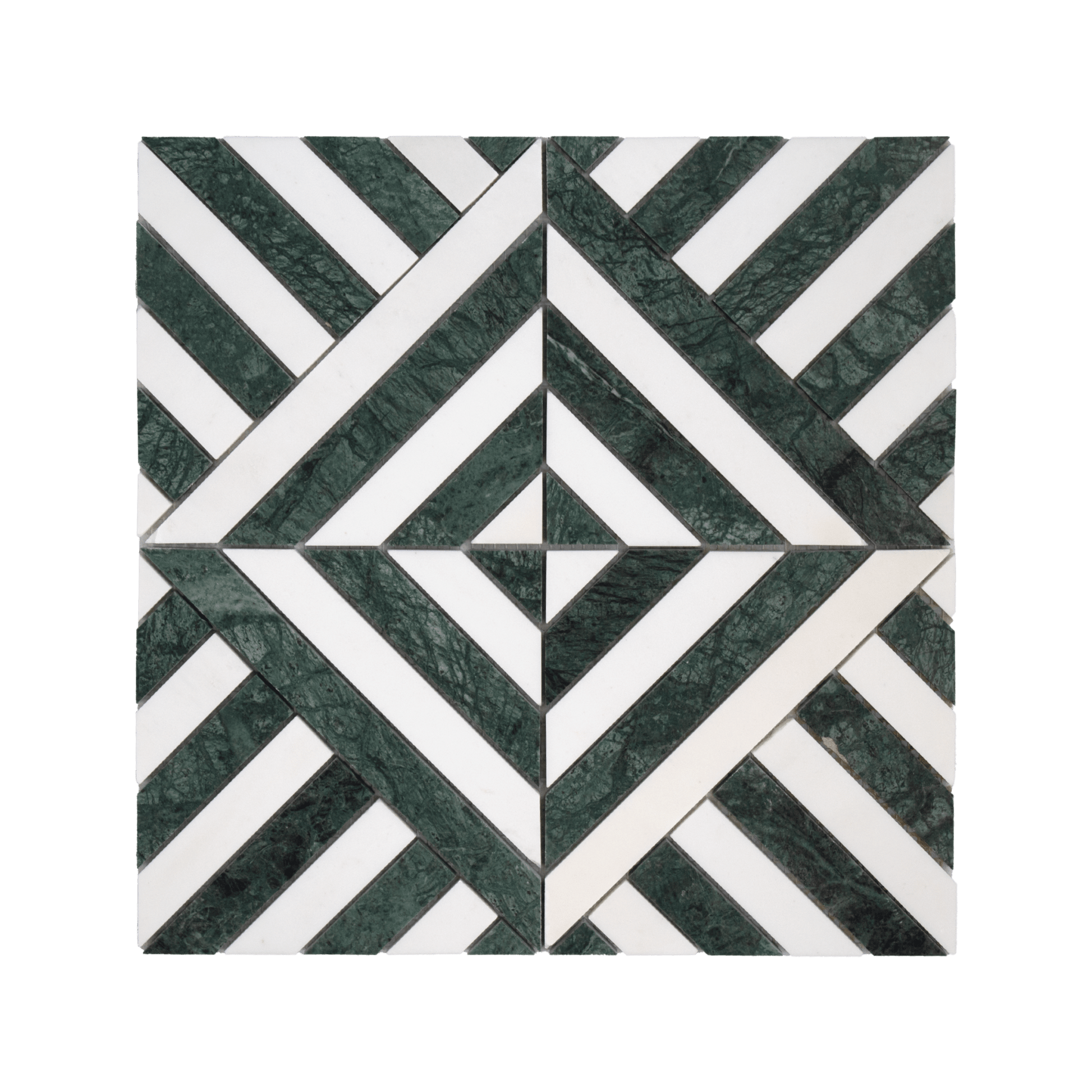 Horizon Verde Alpi and Dolomite Marble Honed Mosaic Tile - Cemento Collection