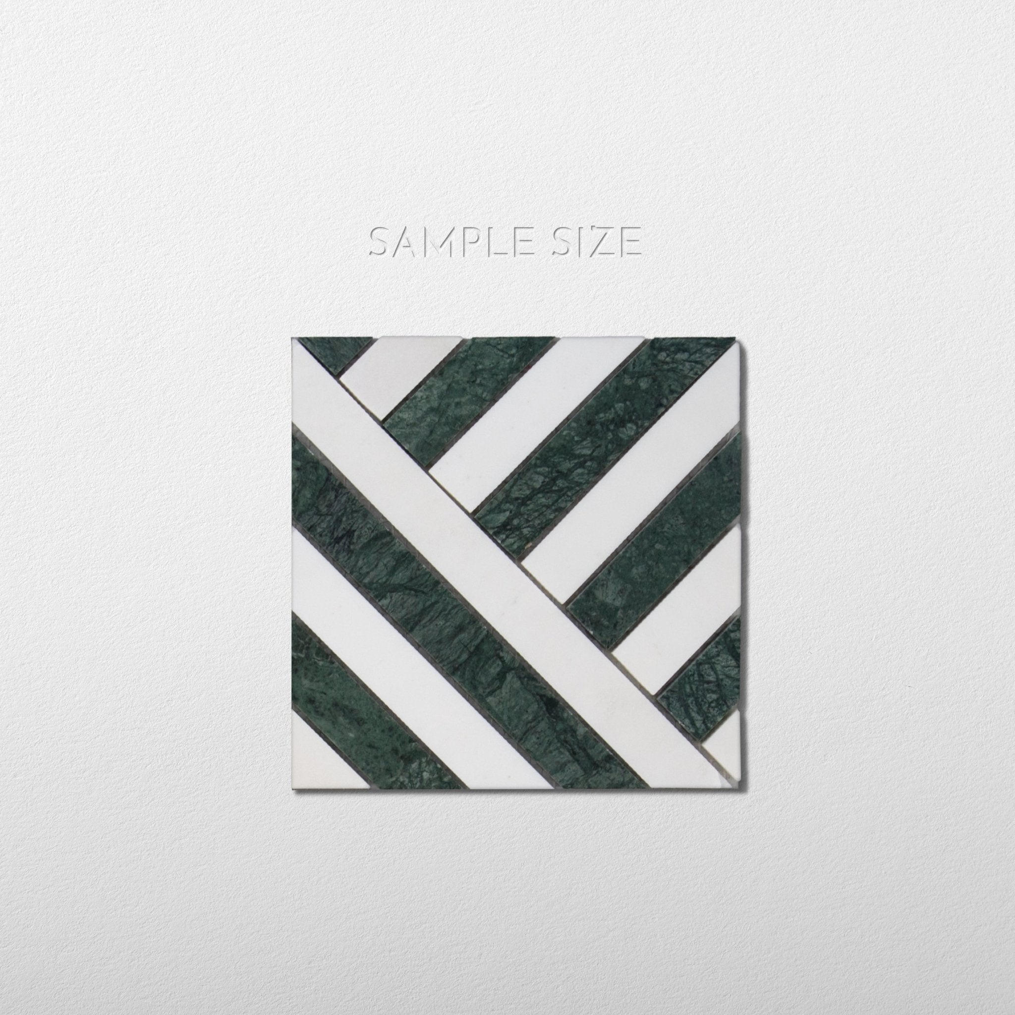 Horizon Verde Alpi and Dolomite Marble Honed Mosaic Tile sample