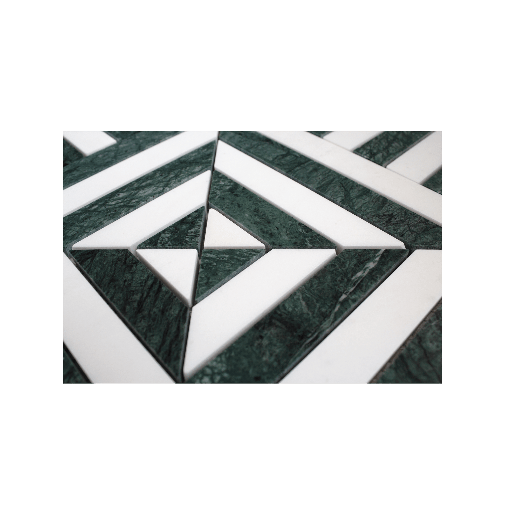 Horizon Verde Alpi and Dolomite Marble Honed Mosaic Tile - Cemento Collection