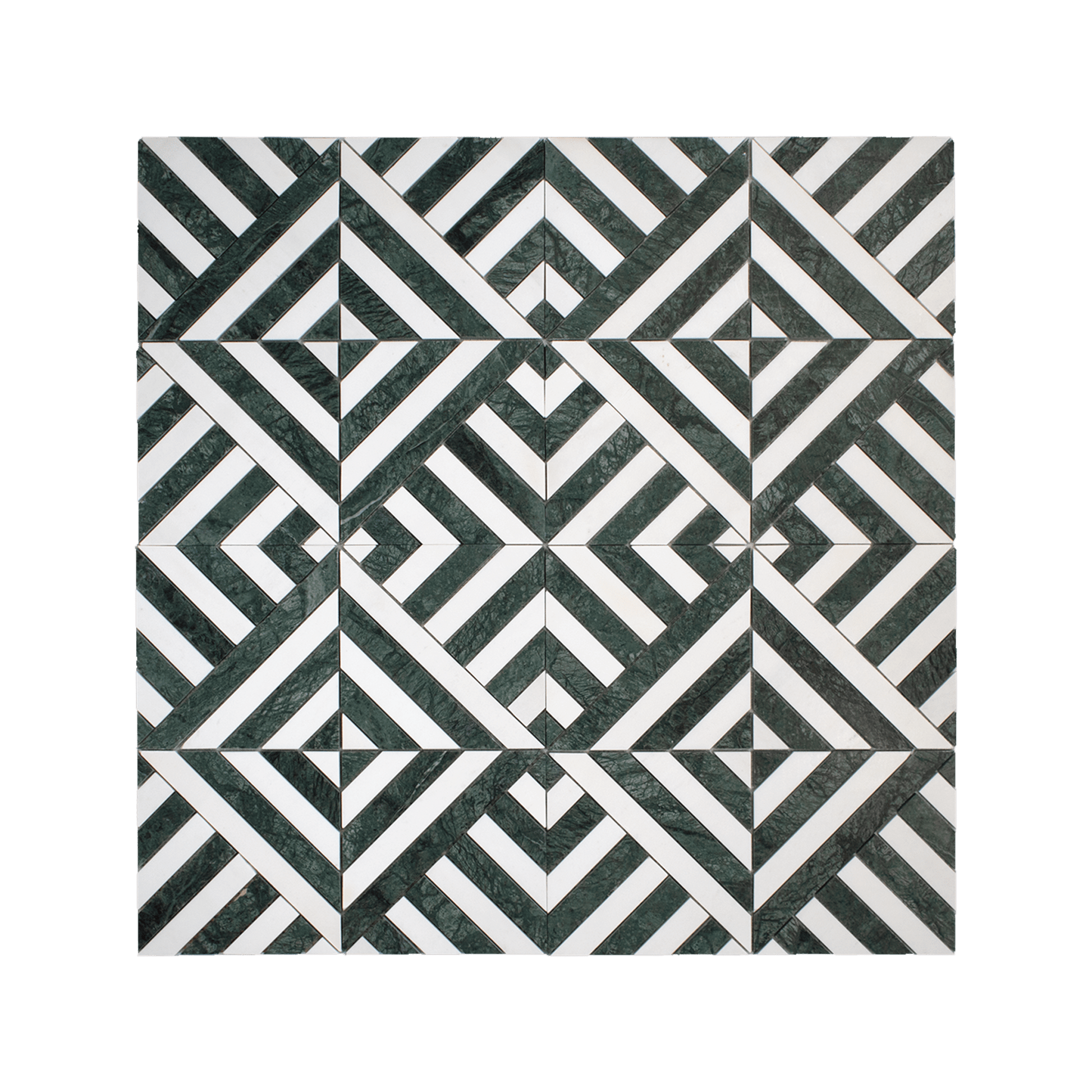 Horizon Verde Alpi and Dolomite Marble Honed Mosaic Tile - Cemento Collection